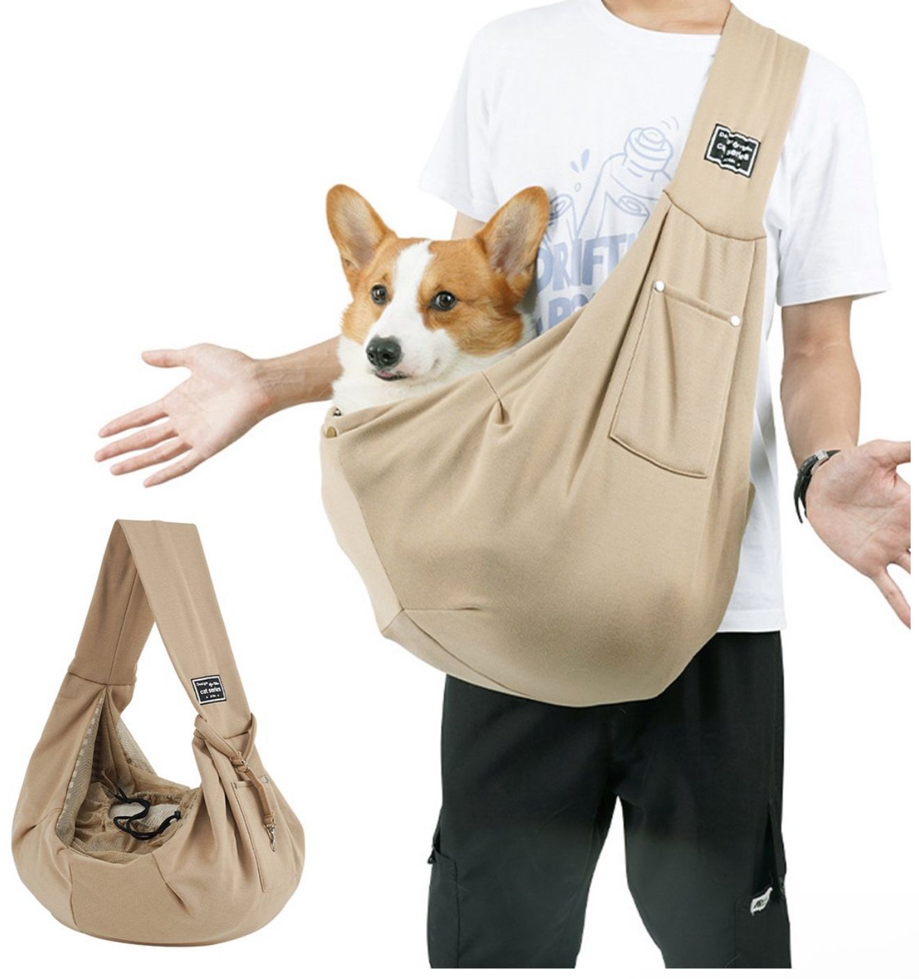 Pet Crossbody Carrier Bag